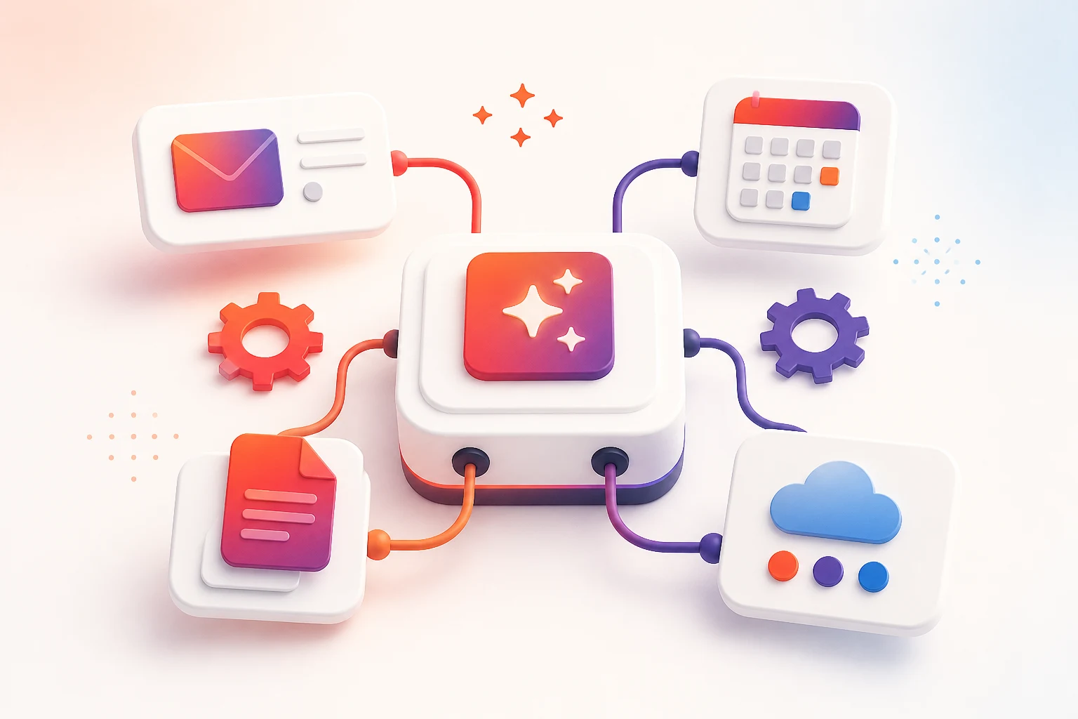 Connected AI automation workflow